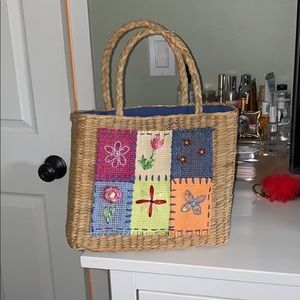 Neiman Marcus Straw Beach Bag